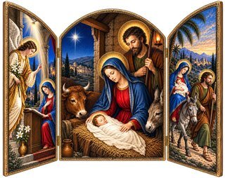 Tríptico del Misterio de Navidad. Icono de Belén